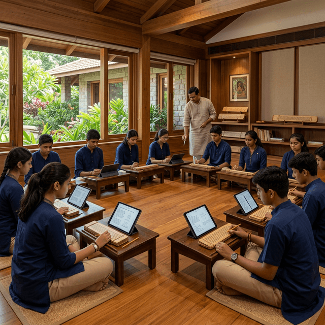 Students studying together in a classroom - quality education and personal attention